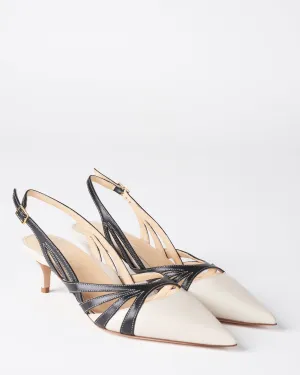 luisa 45 slingback - black/ecru