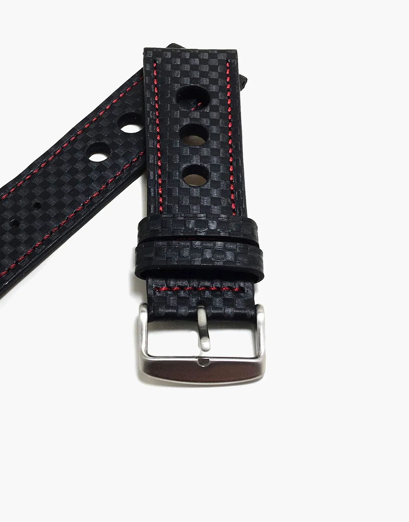 LUX Grand Prix Rally Carbon Fiber Black with Red Stitching