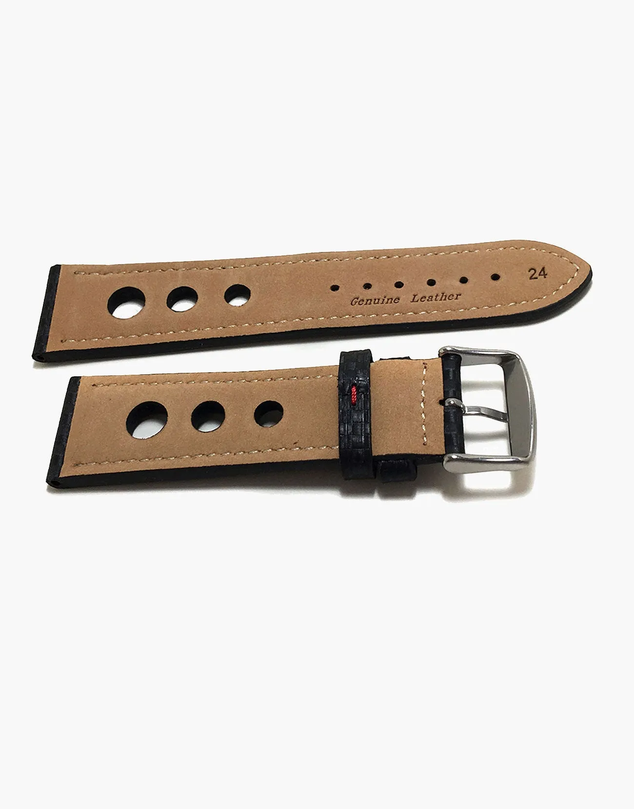 LUX Grand Prix Rally Carbon Fiber Black with Red Stitching