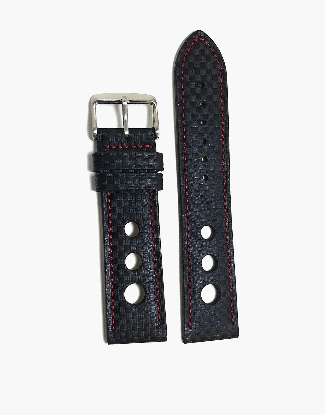 LUX Grand Prix Rally Carbon Fiber Black with Red Stitching