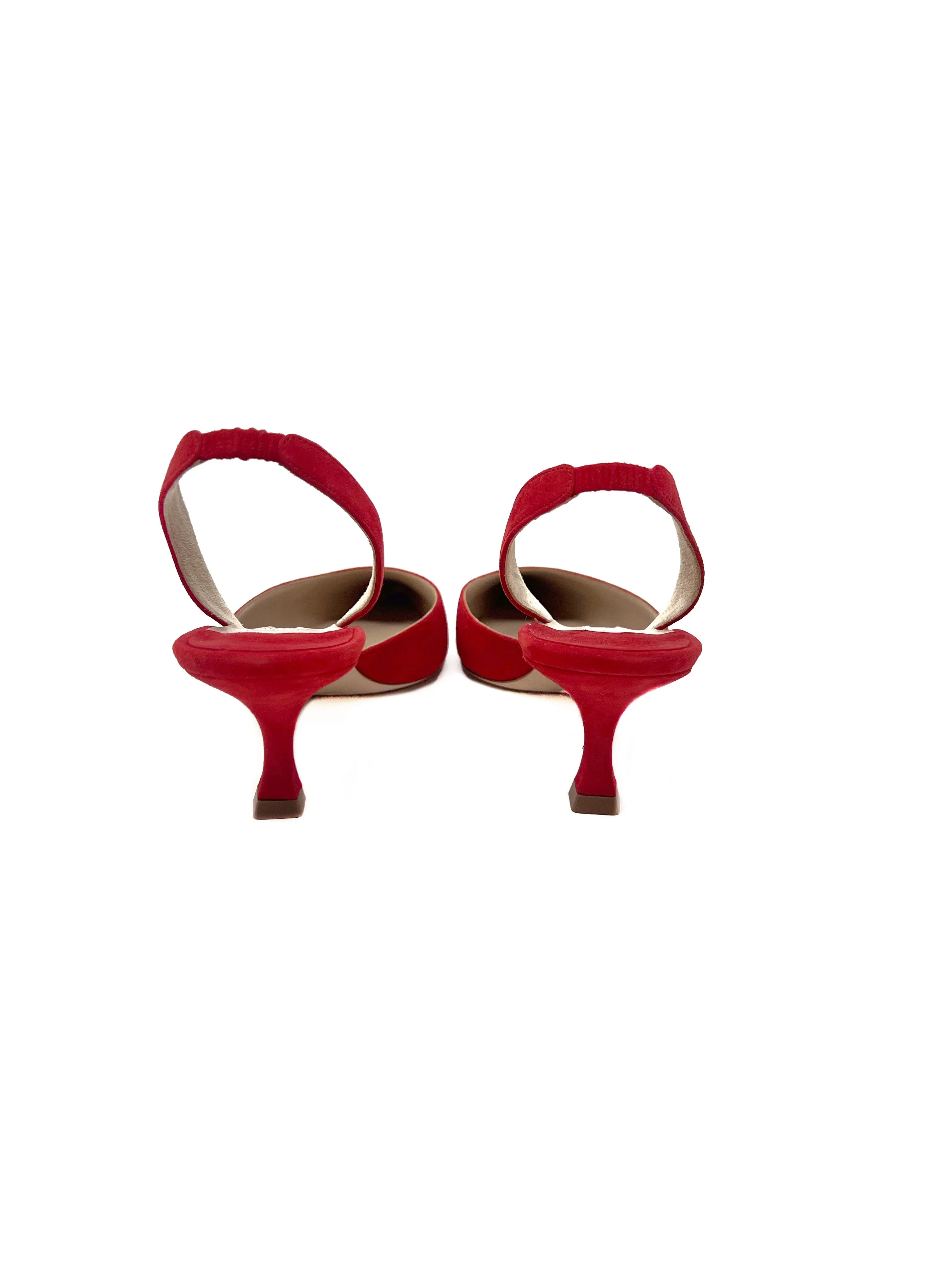 Manolo Blahnik Size 39 'Carolyne' Suede Slingback Heel