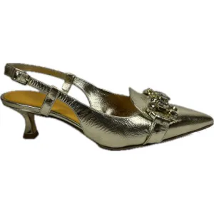 Mara Bini Betty Gold Slingback with Crystals