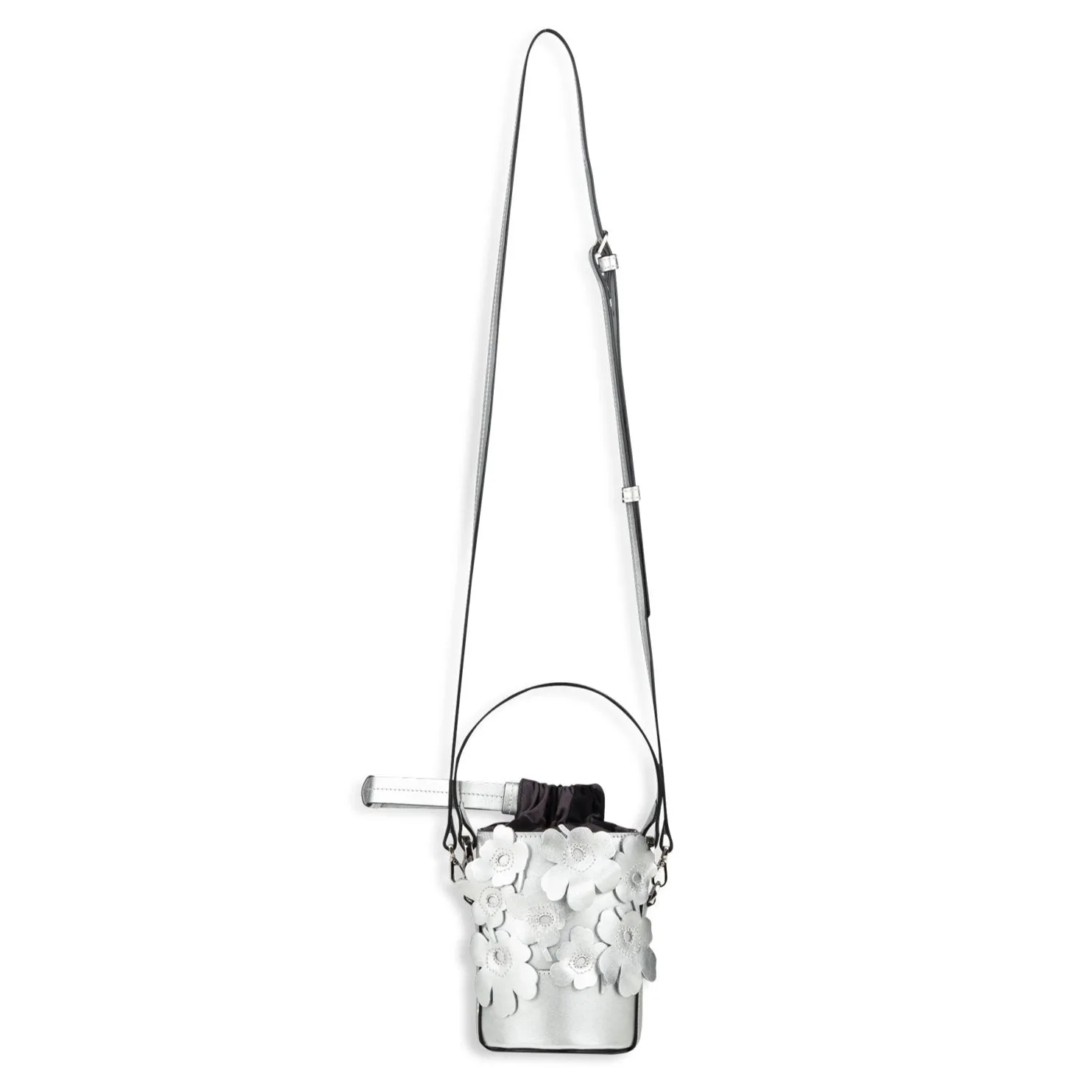 Marimekko Imprint Nano Bucket Bag 3D Unikko, Silver