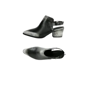 Mid-heel Slingback Spazzolato Black/Chalk White