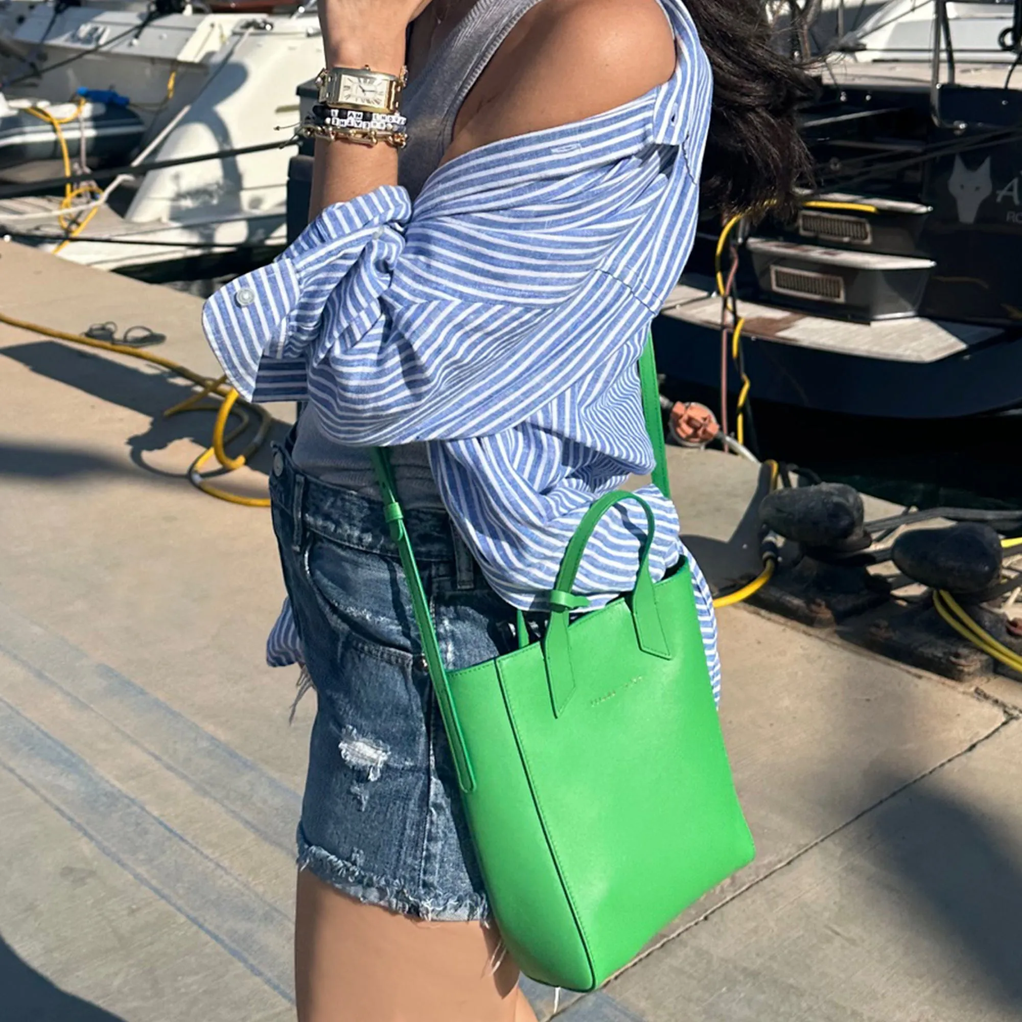 Mini Sarah green tote
