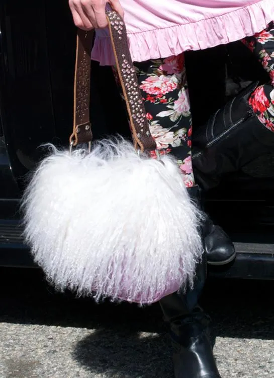Mogolian Fur Suede Purse