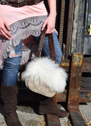 Mogolian Fur Suede Purse