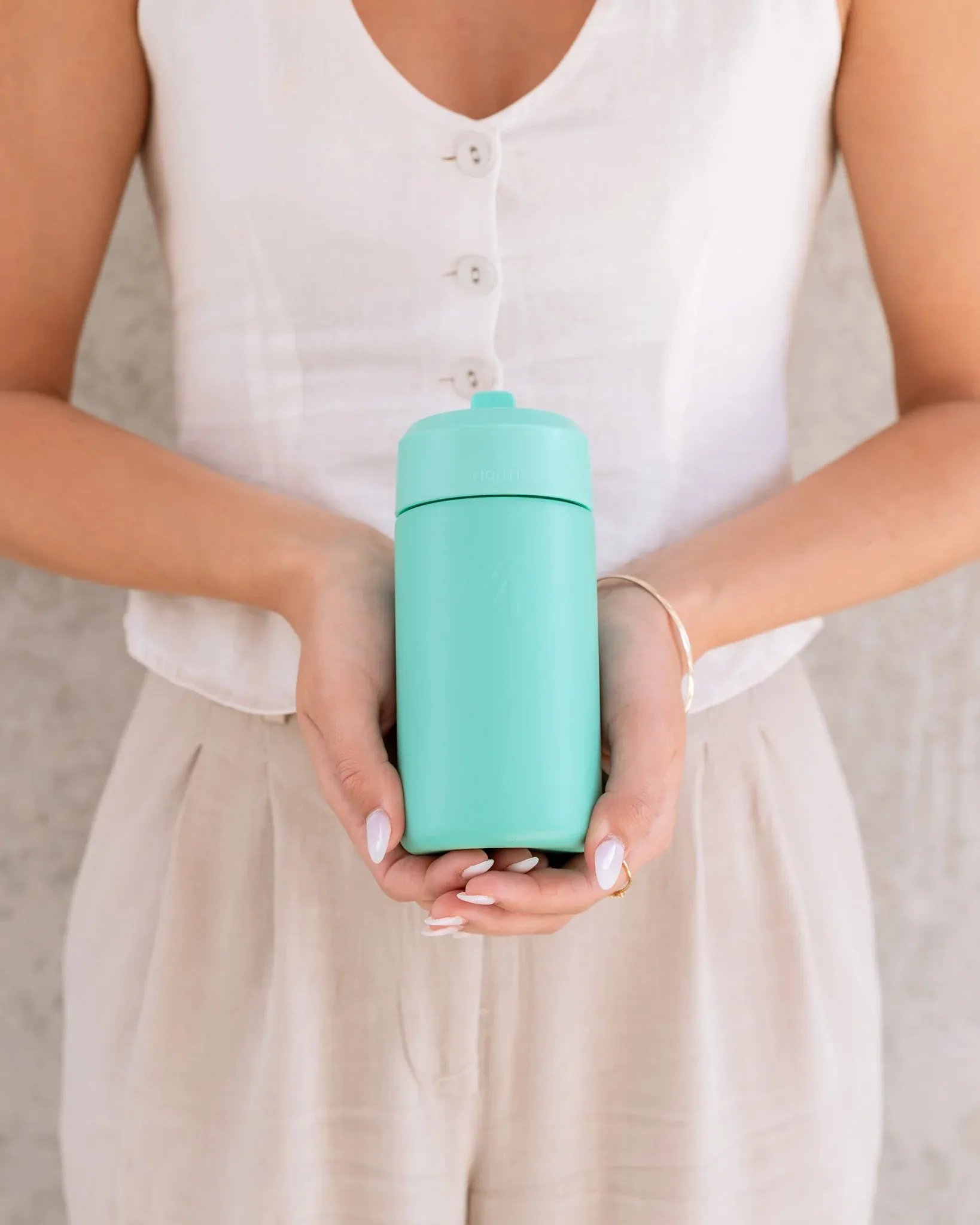 MontiiCo Fusion Sipper Lid Drink Bottle | Lagoon - 350ml