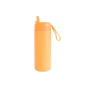 MontiiCo Fusion Sipper Lid Drink Bottle | Tangerine - 475ml