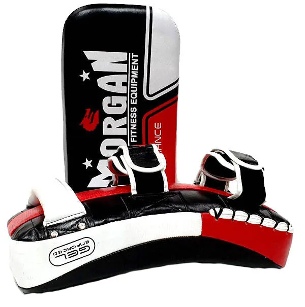 Morgan Endurance Gel Leather Curved Thai pads | Pair
