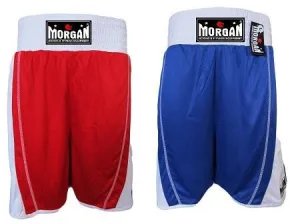 MORGAN REVERSIBLE RED/BLUE TRAINING COMPETITION BOXING SHORTS
