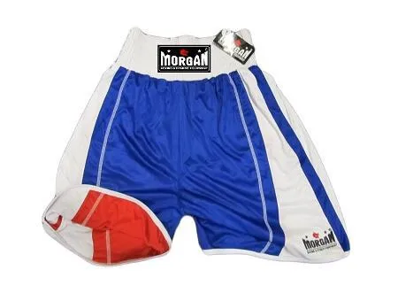 MORGAN REVERSIBLE RED/BLUE TRAINING COMPETITION BOXING SHORTS
