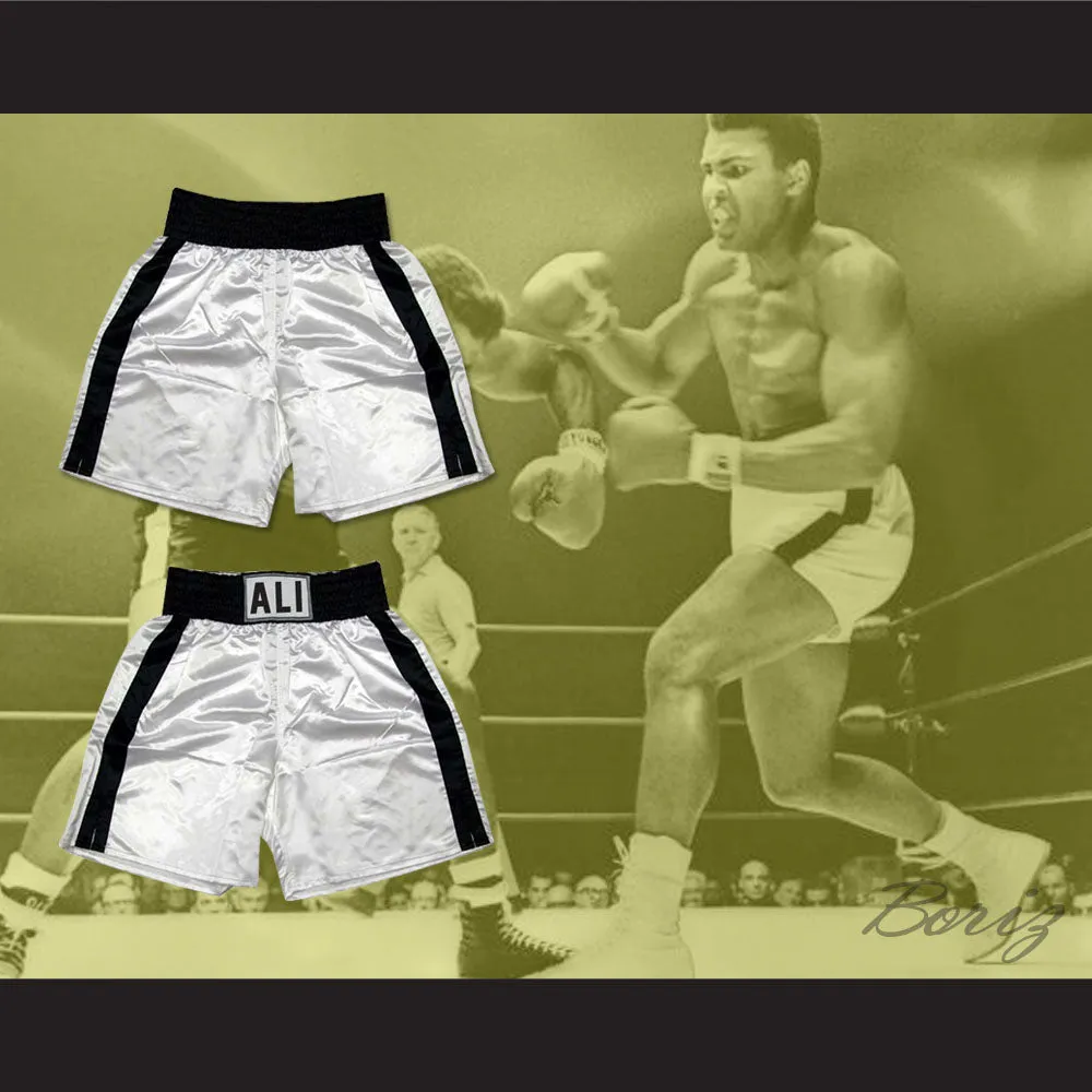Muhammad Ali White Boxing Shorts