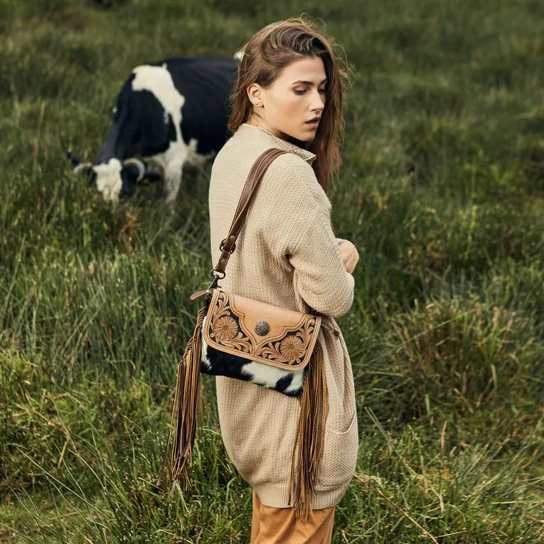 Myra Bag Coral Paz Hand-Tooled Bag