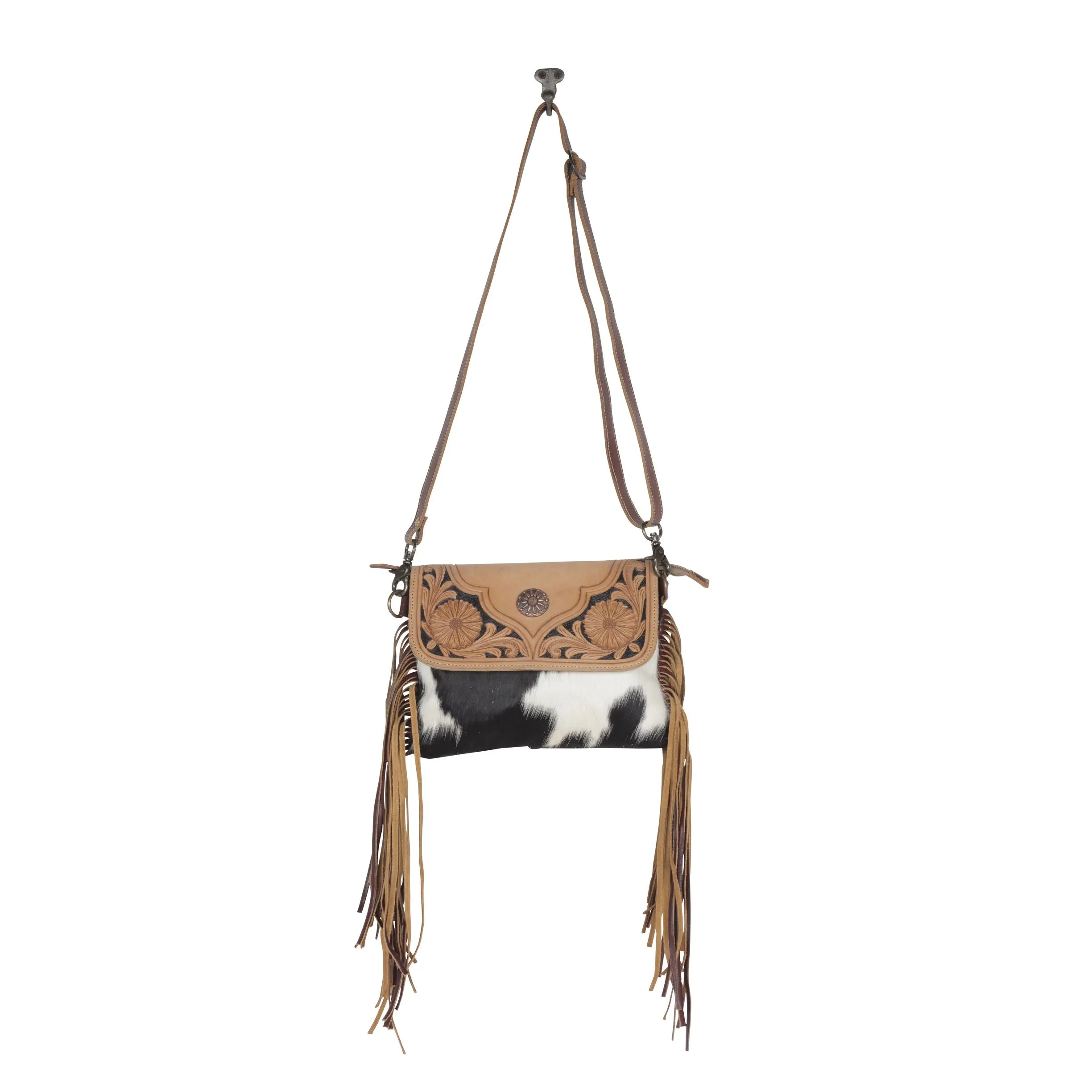 Myra Bag Coral Paz Hand-Tooled Bag