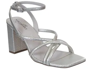 Naked Feet: MOOD in SILVER Heeled Sandals