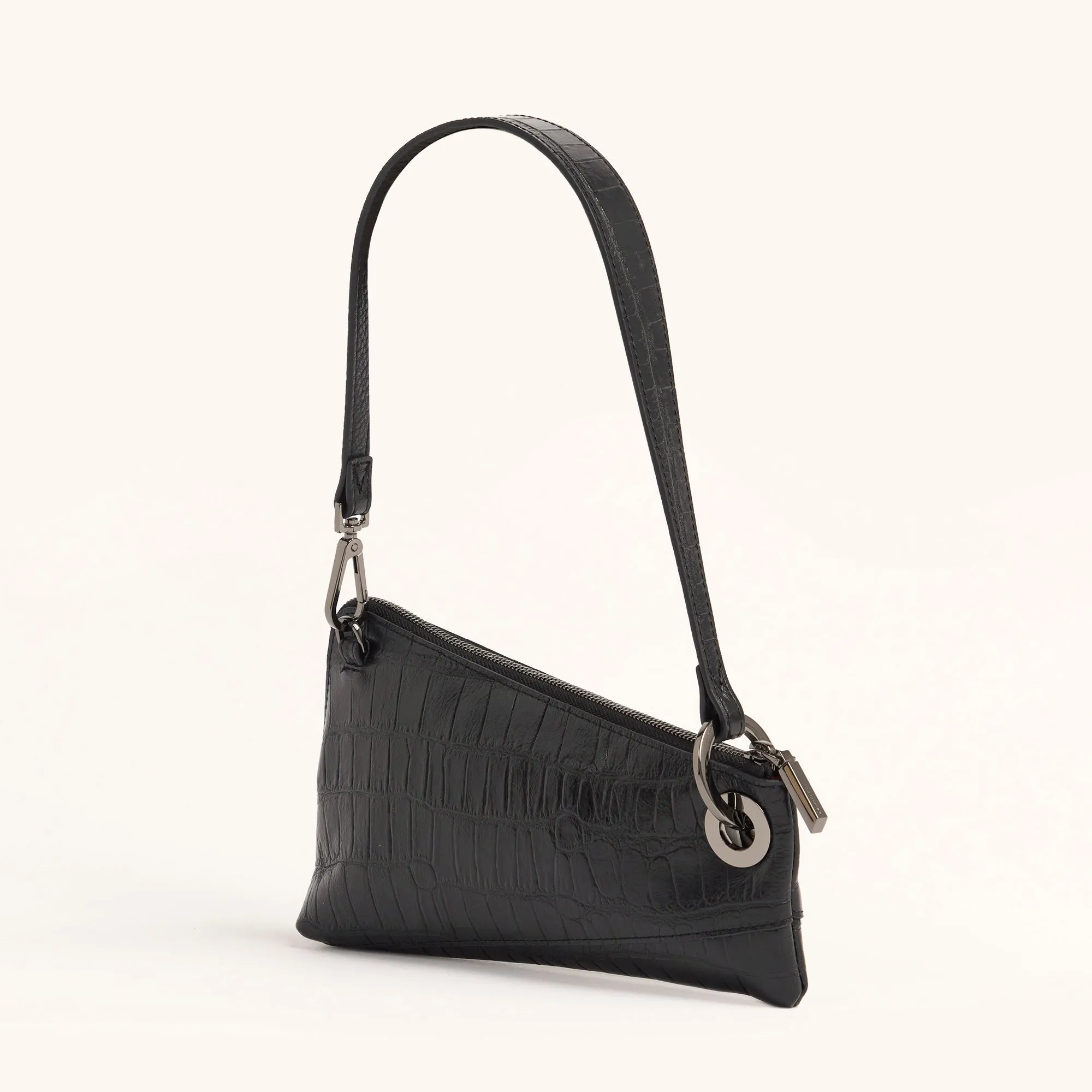 Nash Pochette | Evening Crocco/Gunmetal