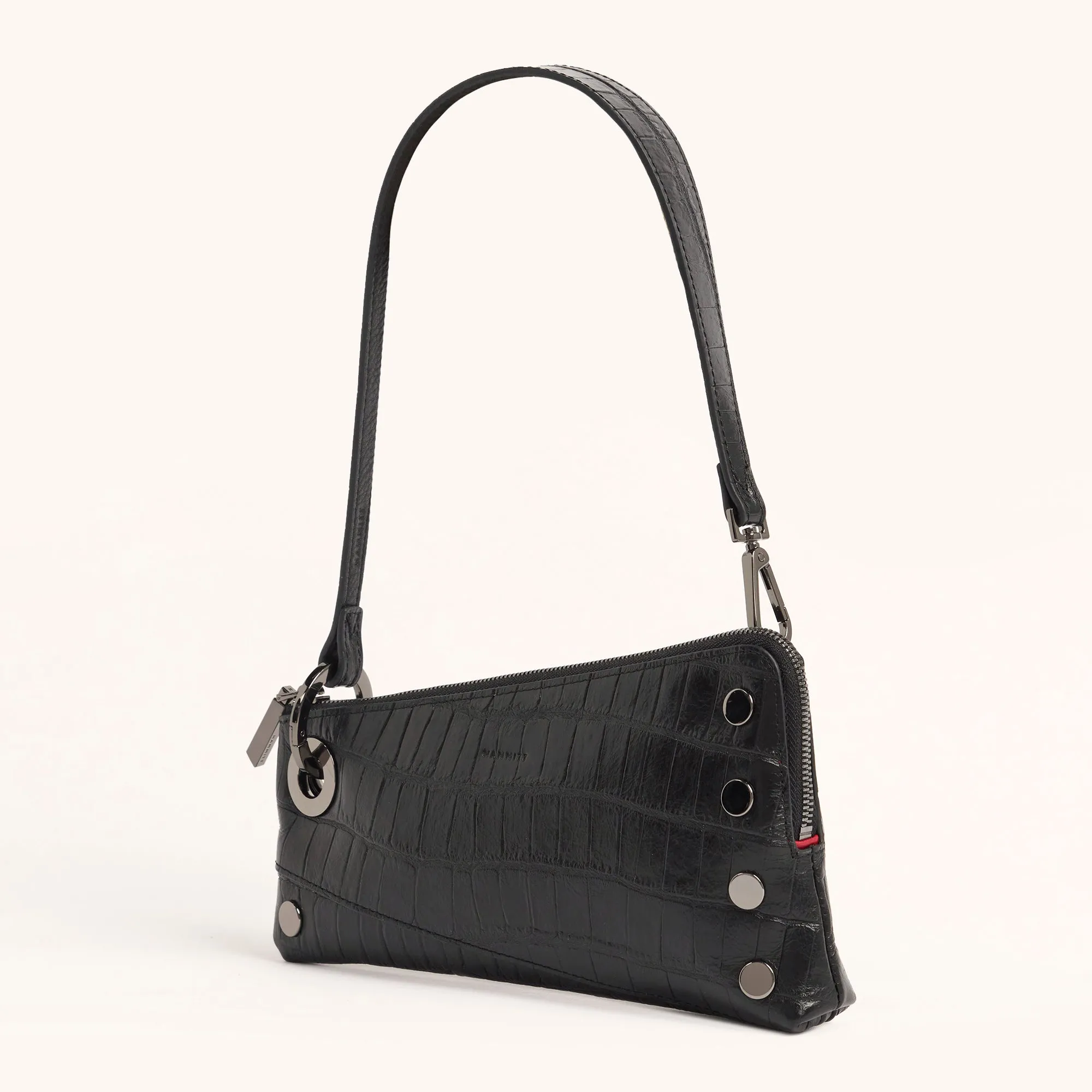 Nash Pochette | Evening Crocco/Gunmetal