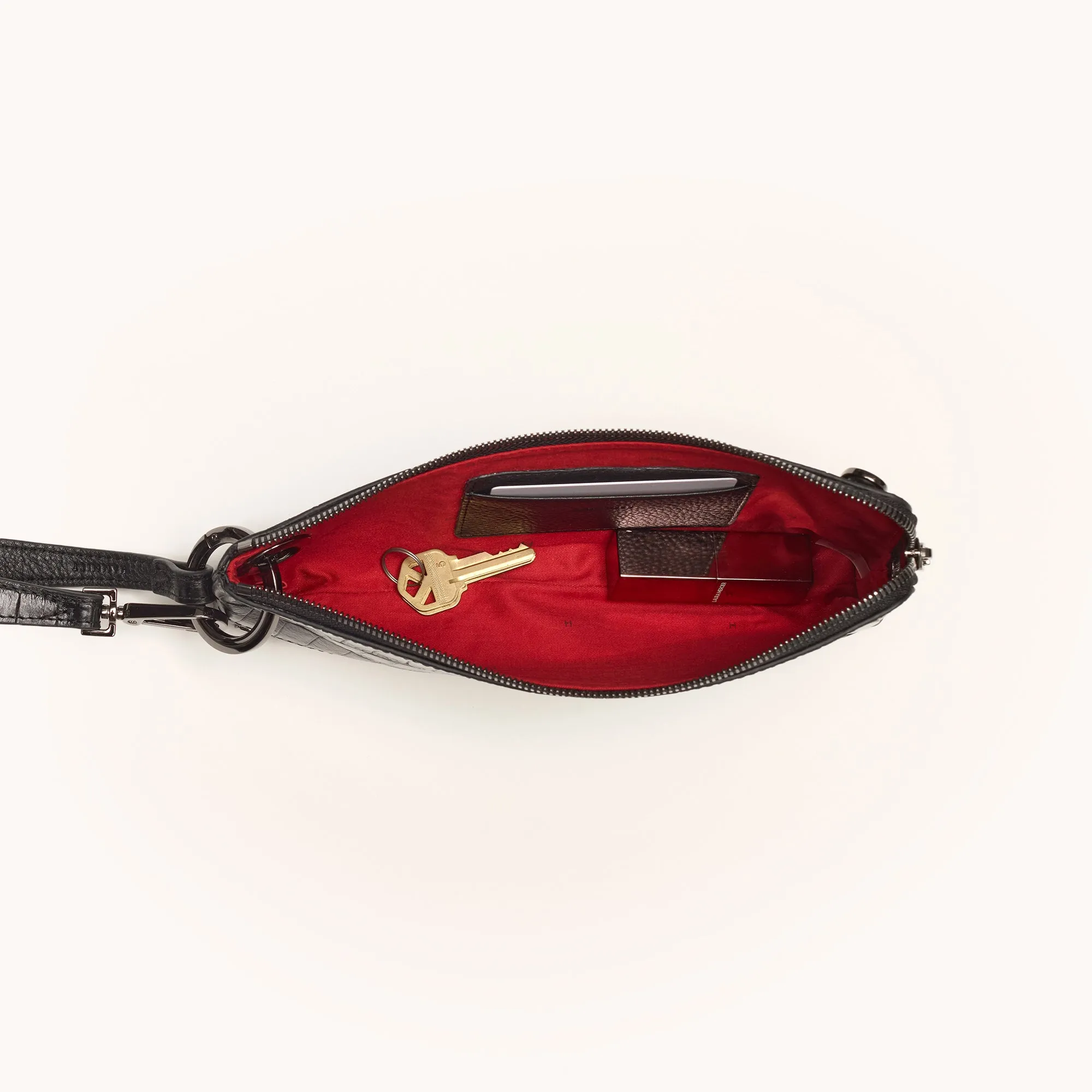 Nash Pochette | Evening Crocco/Gunmetal