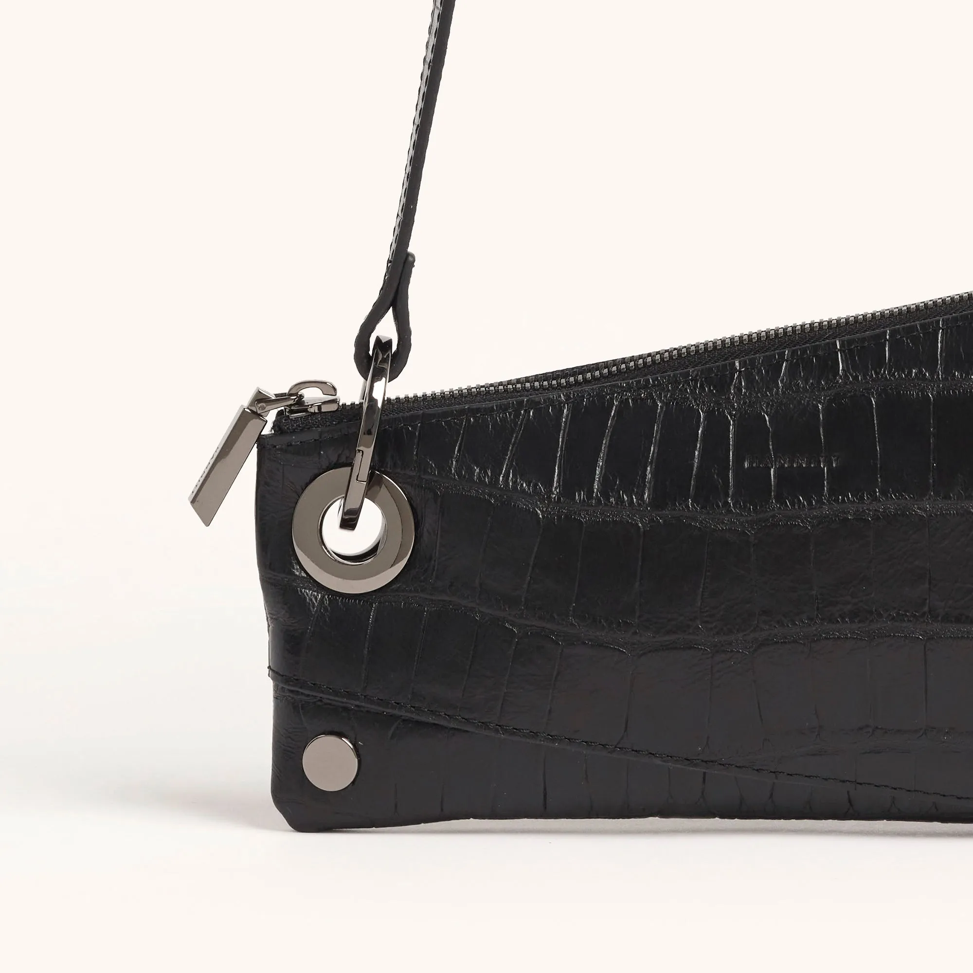Nash Pochette | Evening Crocco/Gunmetal