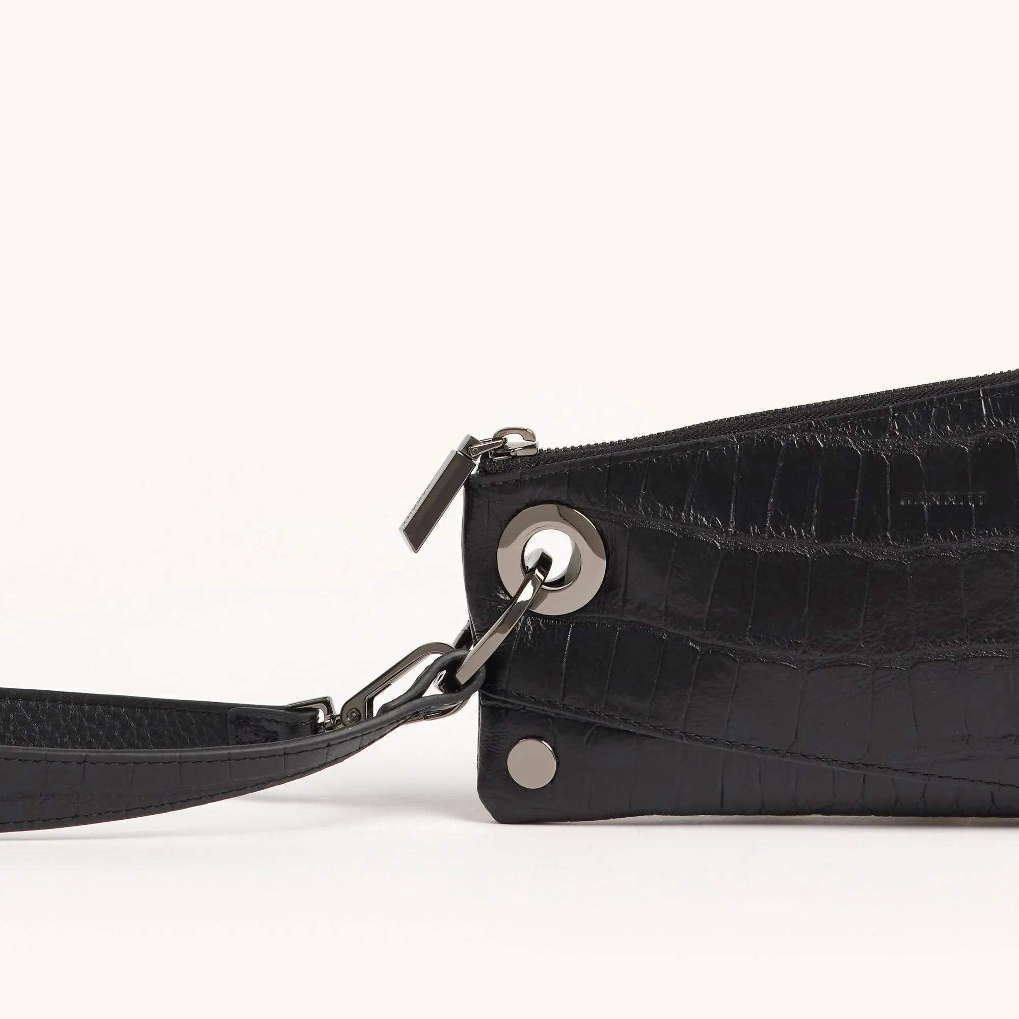 Nash Pochette | Evening Crocco/Gunmetal