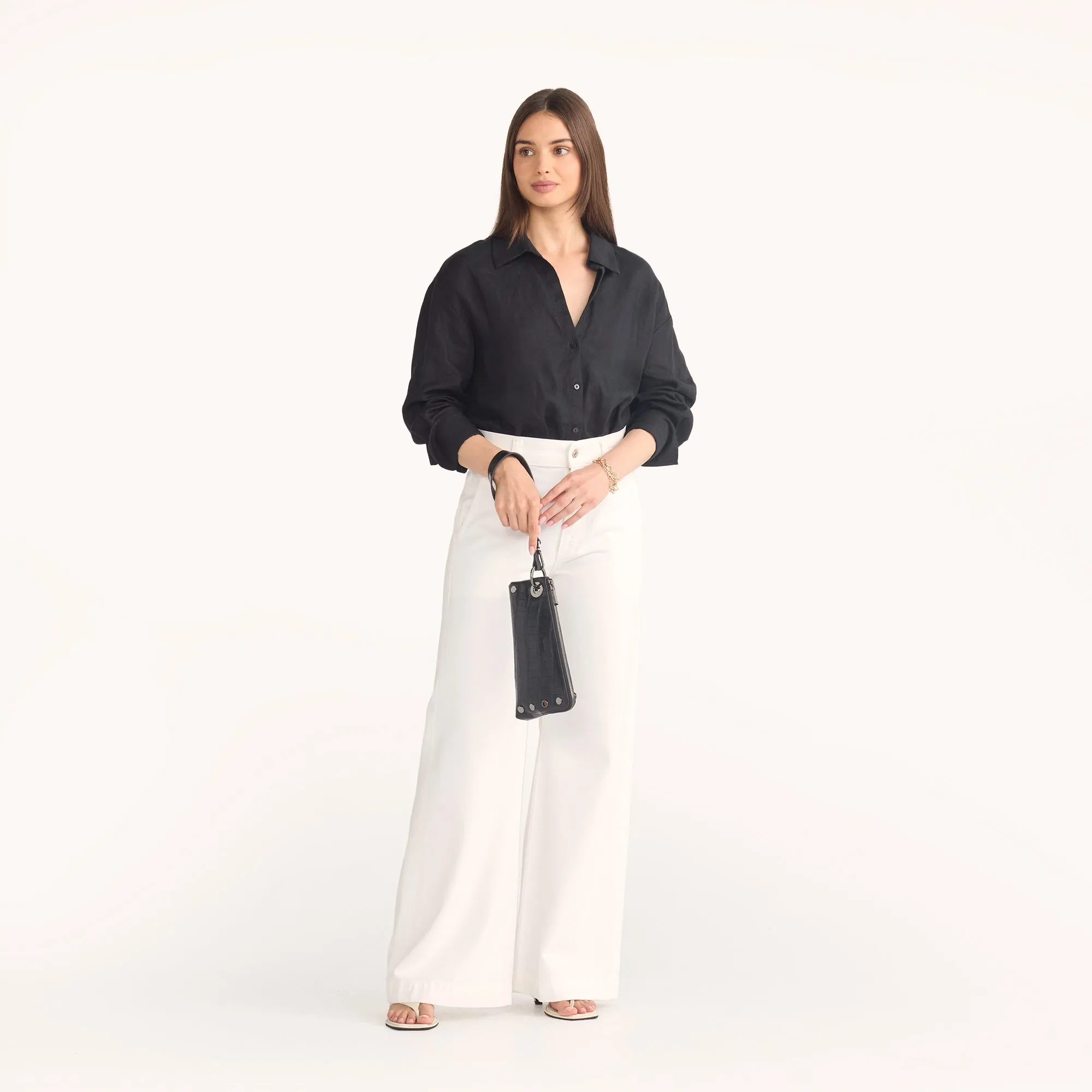 Nash Pochette | Evening Crocco/Gunmetal