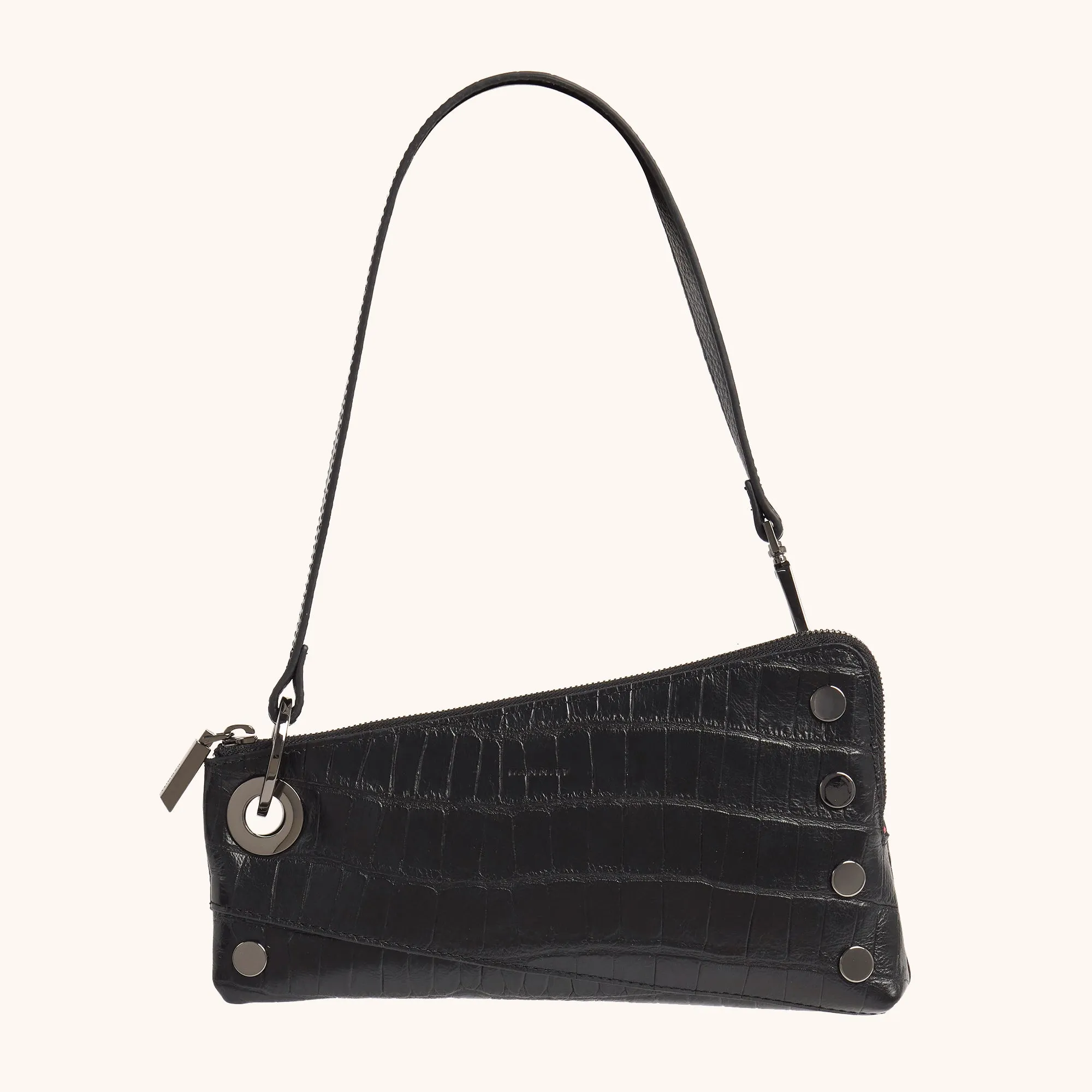 Nash Pochette | Evening Crocco/Gunmetal
