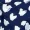 Navy Heart Printed Shirred Back Milkmaid Top