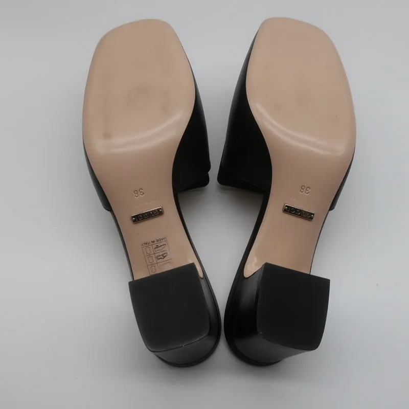 NEW Gucci Madelyn Mules Black Crystal Size 38