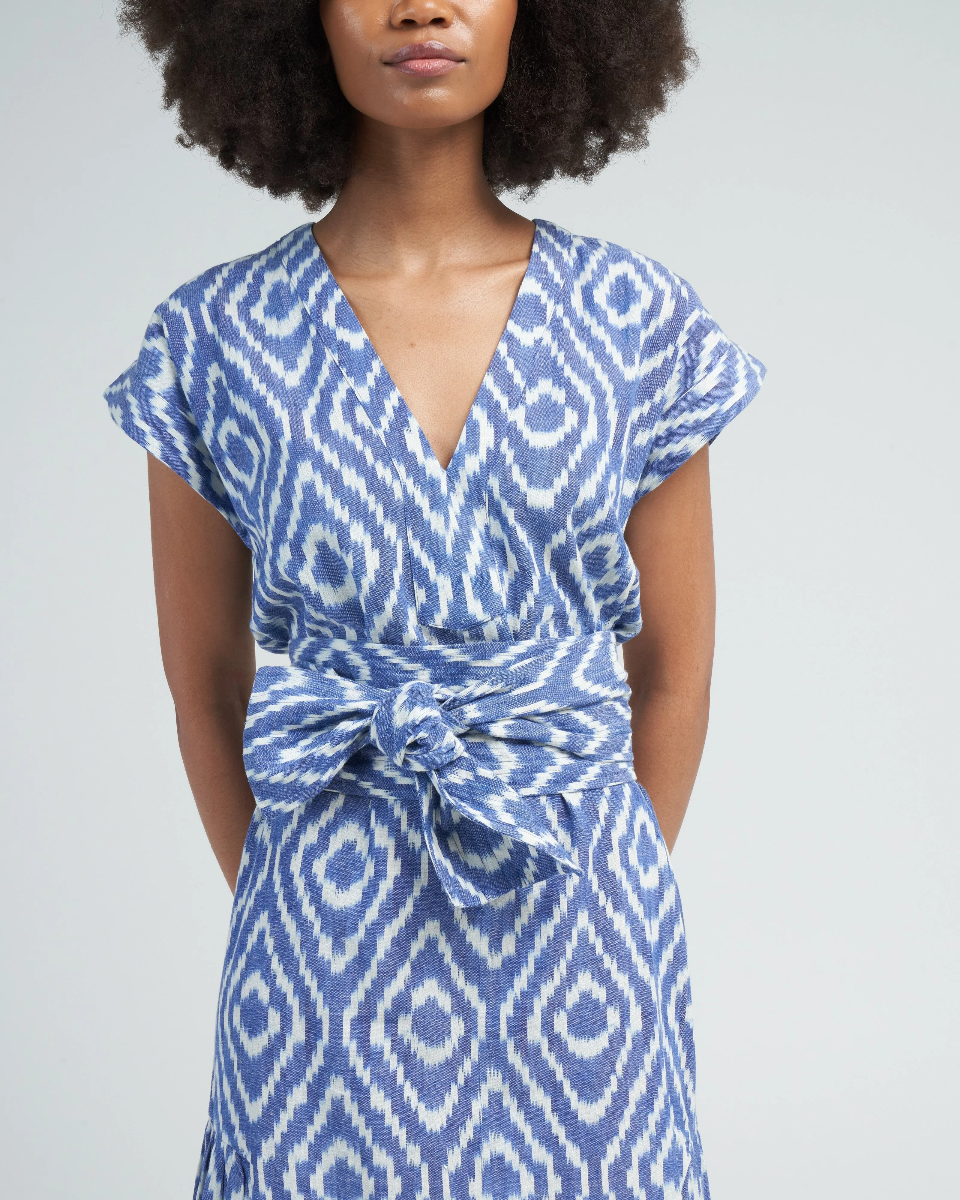 oaxaca in azure ikat - blue