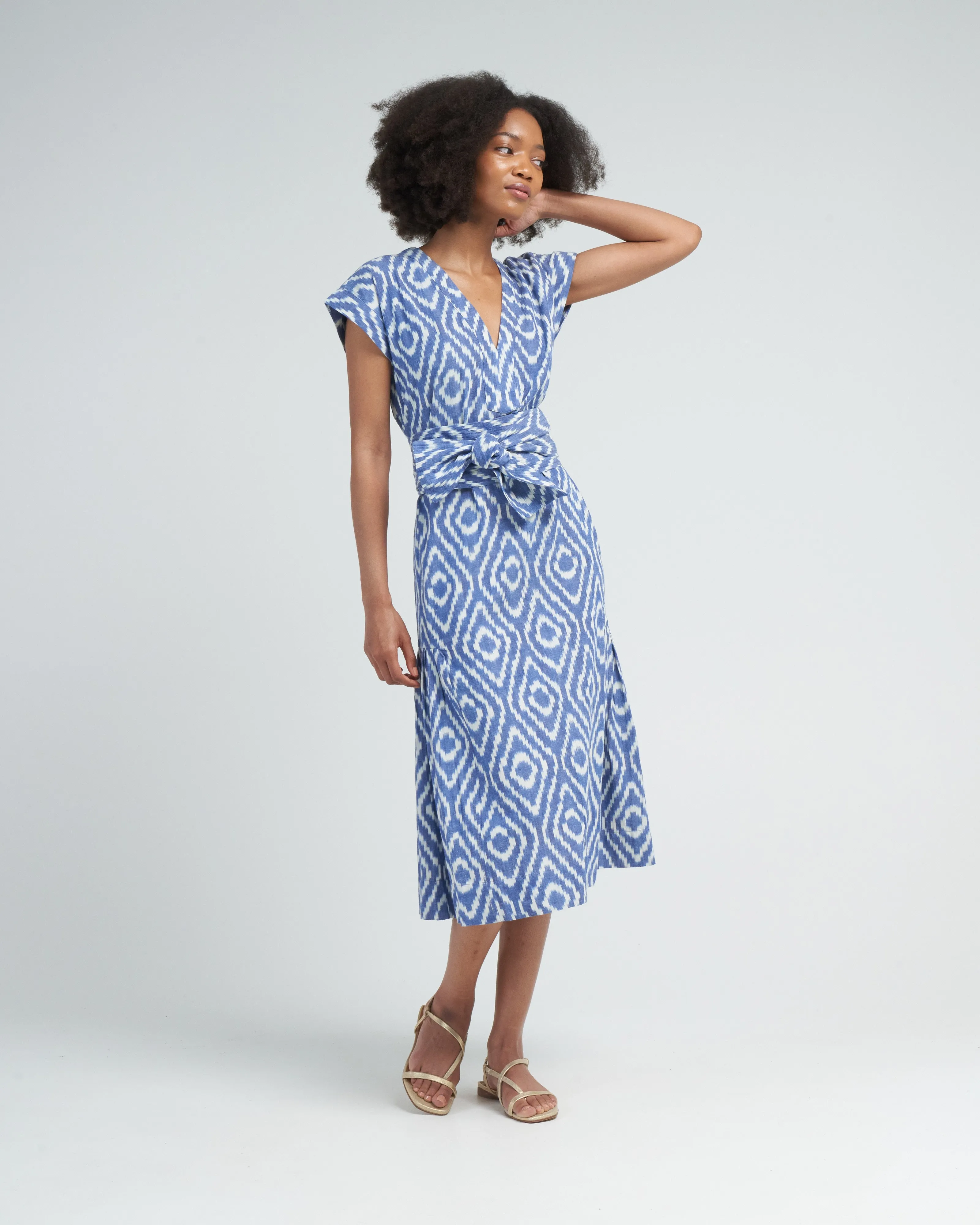 oaxaca in azure ikat - blue