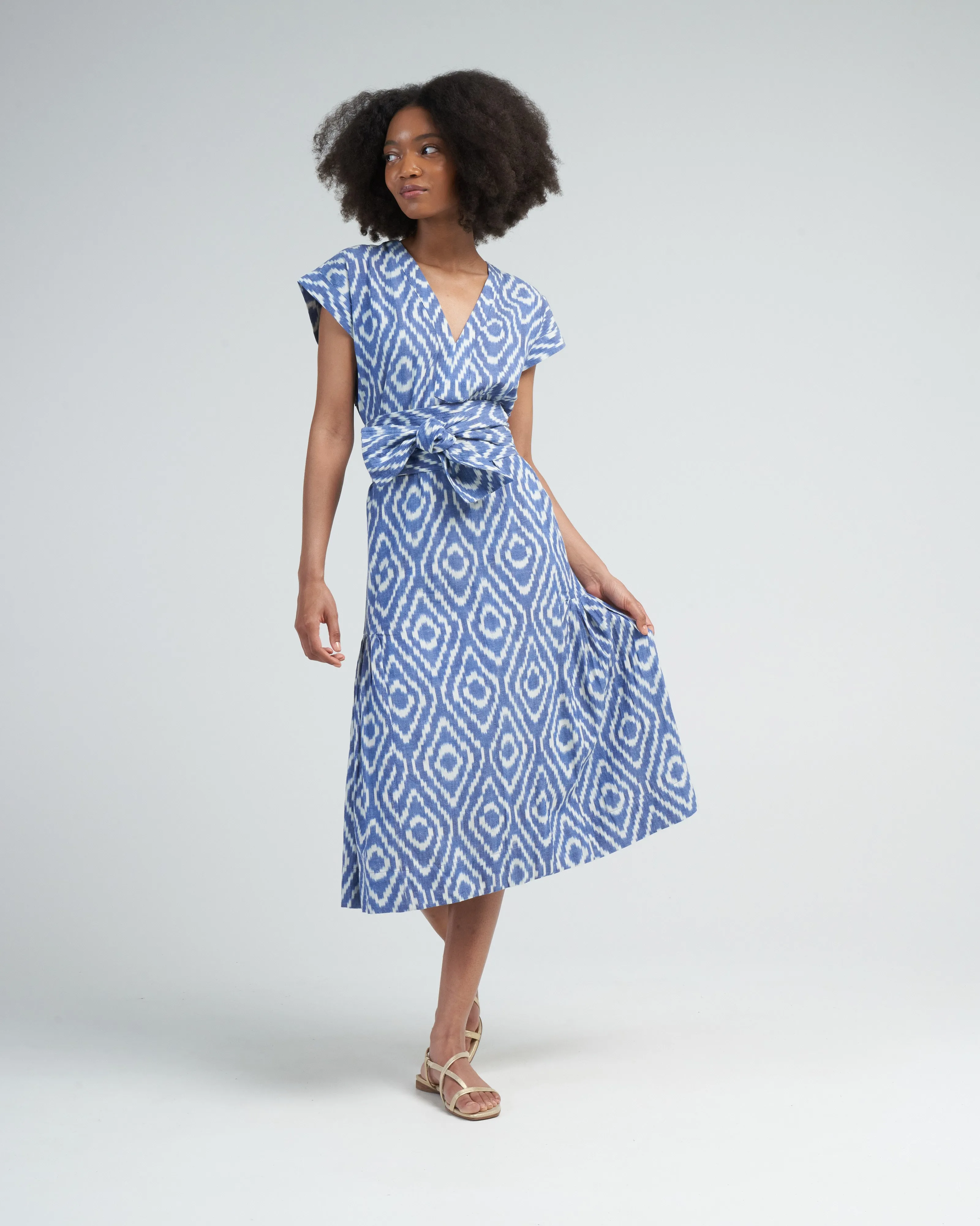 oaxaca in azure ikat - blue