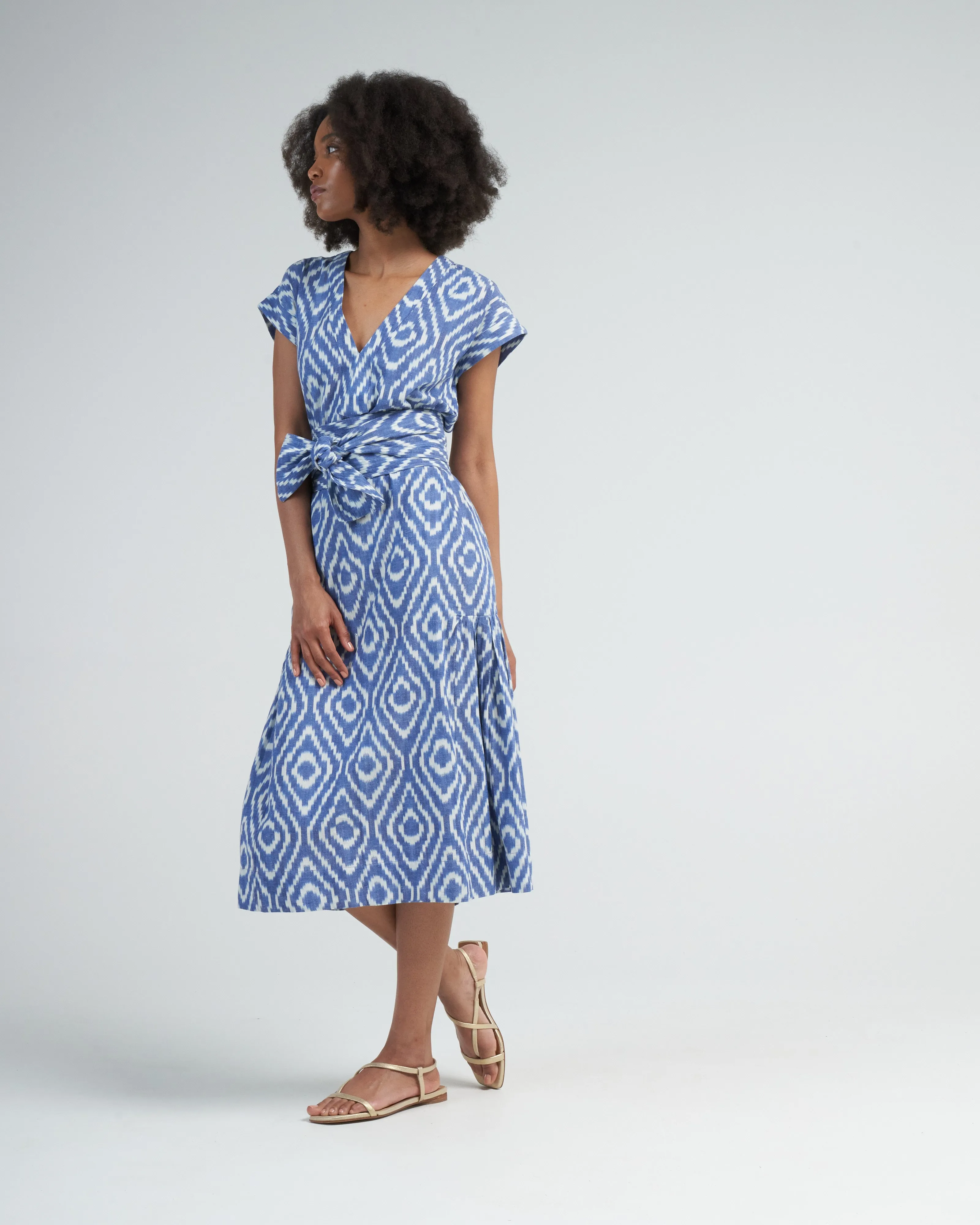 oaxaca in azure ikat - blue
