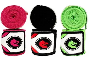PAIR OF MORGAN MEXICO ELASTIC SHORT BOXING PROTECTIVE HAND WRAPS - 108inch - 2.75m long