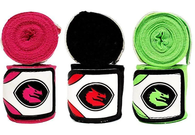 PAIR OF MORGAN MEXICO ELASTIC SHORT BOXING PROTECTIVE HAND WRAPS - 108inch - 2.75m long