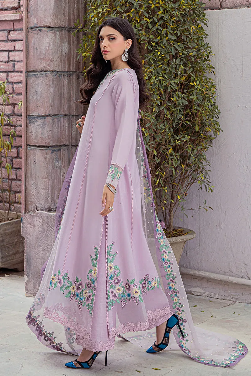 Pakistani Lilac Silk Salwar Kameez Ladies Party Dress