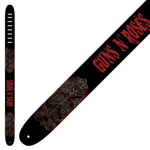 Perri's Leather Guitar Strap ~ Guns 'n' Roses ~ Red