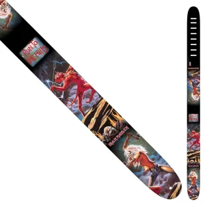 Perri's Leather Guitar Strap ~ Iron Maiden ~ Skull Fang