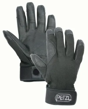 Petzl Cordex Light Weight Belay & Rappel Climbing Gloves - Black