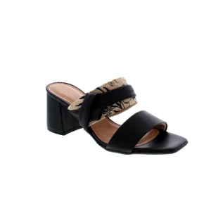 Piccadilly Heeled Sandal 626008 - Black Multi