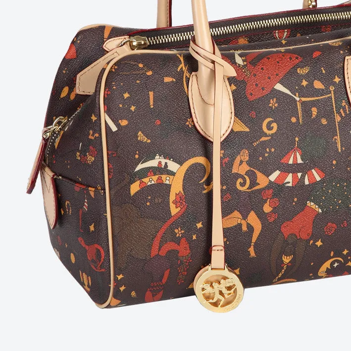 Piero Guidi Magic Circus - 12 x 8 x 6 in. Brown Handbag