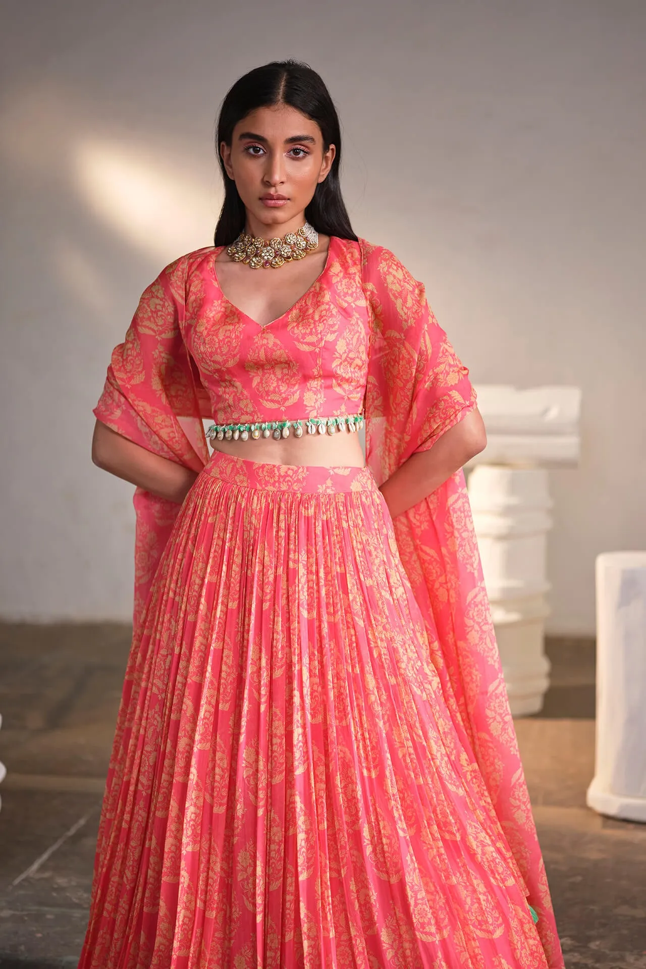 Pink Rose Lehenga