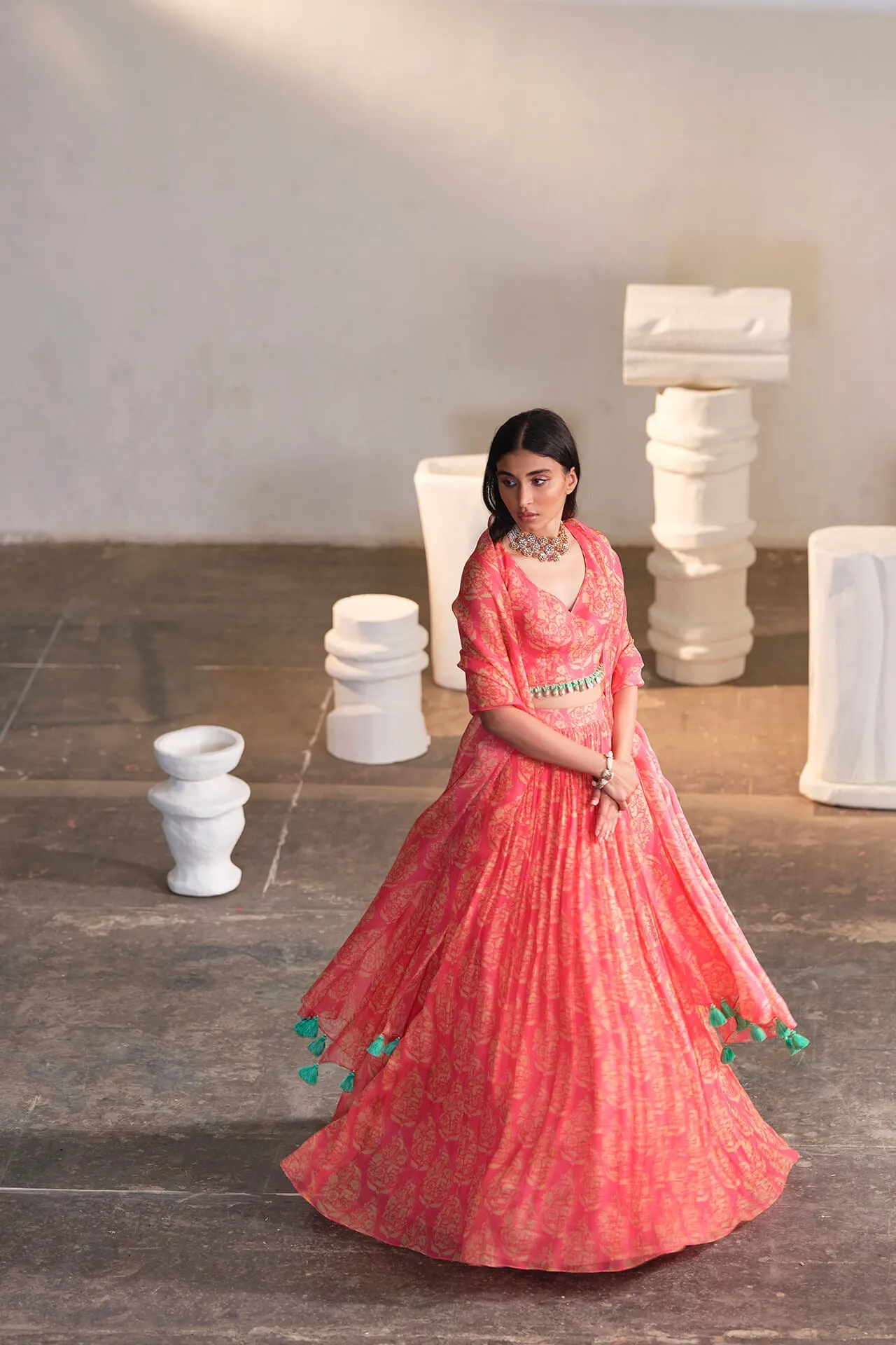 Pink Rose Lehenga