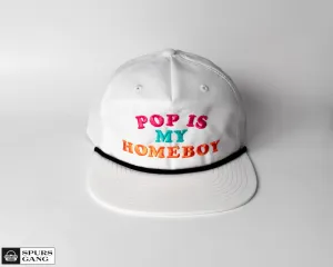 Pop Is My Homeboy White Grandpa Pinch Hat - Fiesta Color Edition