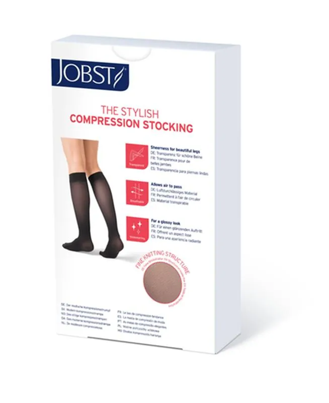 PR/1 JOBST ULTRASHEER WOMEN, KNEE HIGH, 20-30MMHG, SM, ESPRESSO, CLOSED TOE