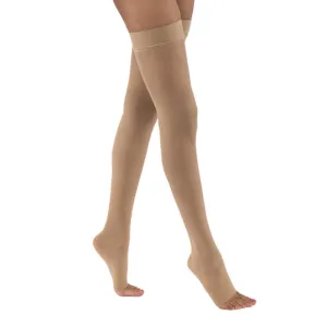 PR/1 JOBST ULTRASHEER WOMEN, THIGH HIGH W/SIL DOT BAND, 15-20MMHG, SM, NATURAL, OPEN TOE
