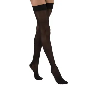 PR/1 JOBST ULTRASHEER WOMEN, THIGH HIGH W/SIL DOT BAND, 30-40MMHG, SM, CLASSIC BLACK, CLOSED TOE