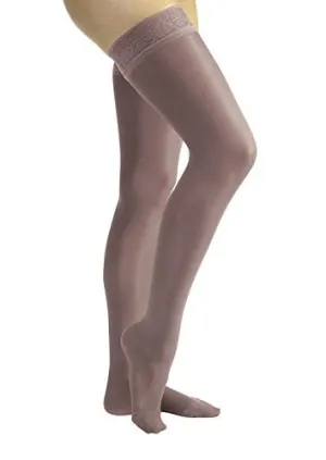 PR/1 JOBST ULTRASHEER WOMEN, THIGH HIGH W/SIL LACE BAND, 20-30MMHG, XL, ANTHRACITE, CLOSED TOE