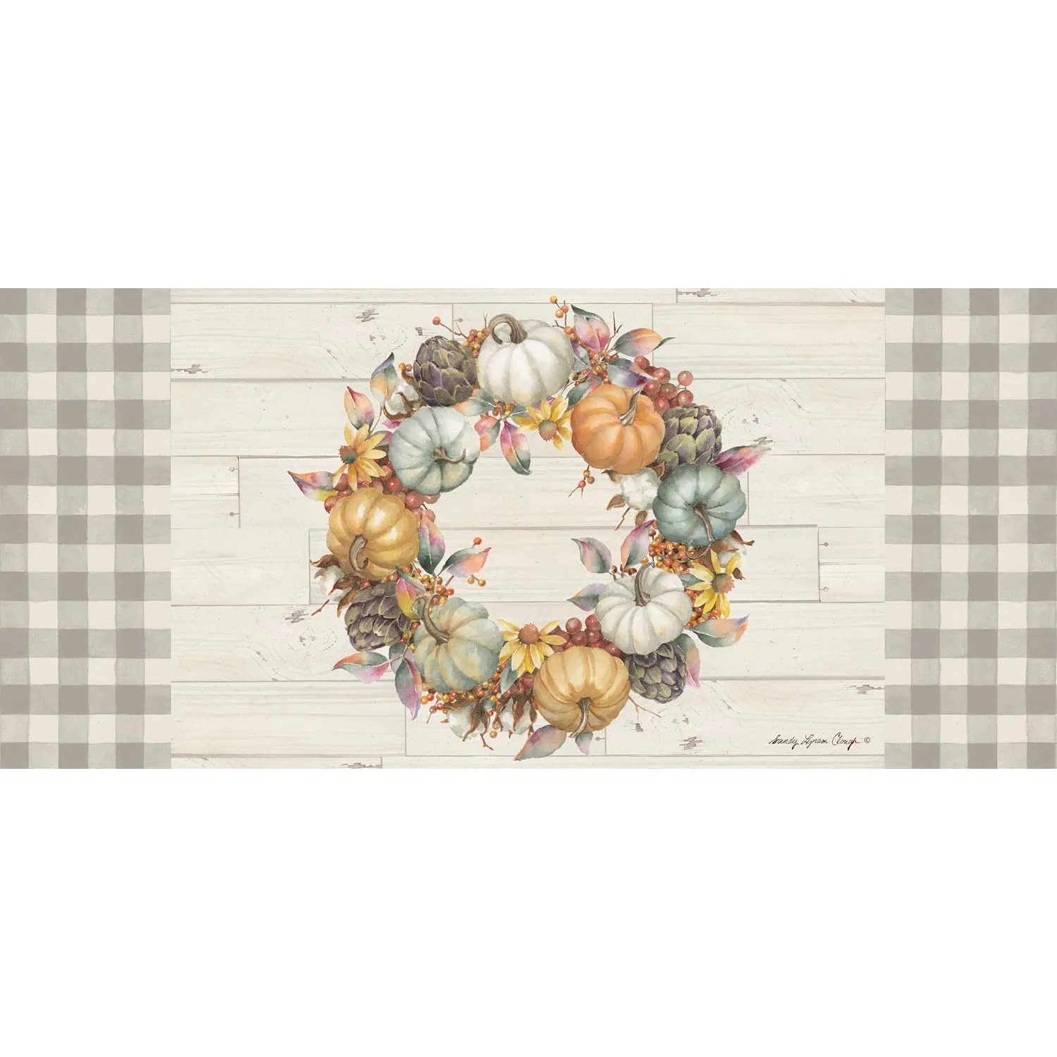 Pumpkin Time Wreath Sassafras Swich Mat