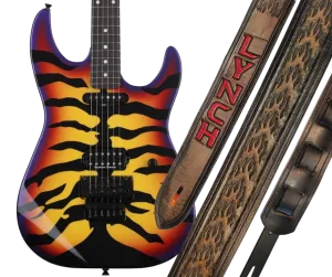 "Into the Fire" 2" Leather Guitar Strap